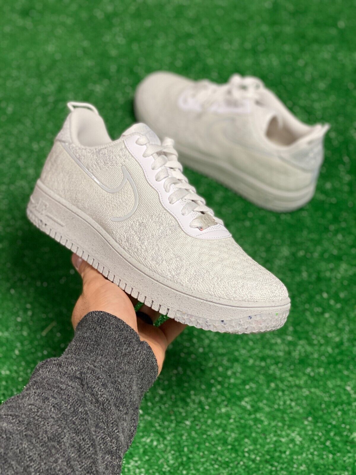 Nike Air Force 1 Crater Flyknit Next NN Mens Shoes White DM0590-100 NEW Multi Sz