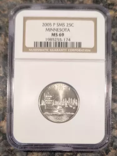 2005 P SMS Minnesota Quarter NGC SMS MS69 - 25c Satin MS 69