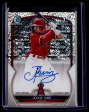 2023 Bowman Chrome Speckle Refractor Autograph Jorge Ruiz Auto 284/299 Los