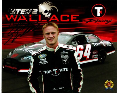 ''Stock Car Champion'' Steve Wallace Hand Signed 10X8 Color Photo COA