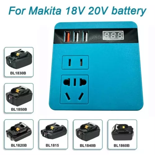 120W Power Inverter For Makita LXT 18V Battery Convert to AC 220-230V w/3 USB - Picture 2 of 12