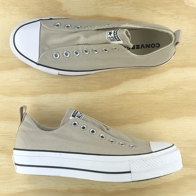 converse all star platform beige