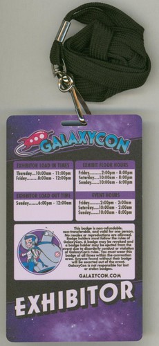 2023 Galaxy Con Columbus Badge / Exhibitor Pass w/ Lanyard ~ Girl & Robot - Picture 2 of 2