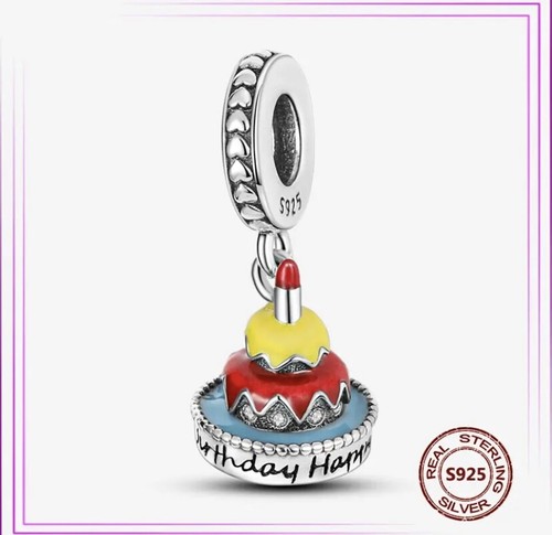 925 Sterling Silver Fruit Series Avocado Cherry Charm Pendant Bracelet - Picture 26 of 50