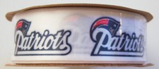9 Ft. NFL New England Patriots 7/8" Satin Ribbon - Licensed By Offray rc-P2