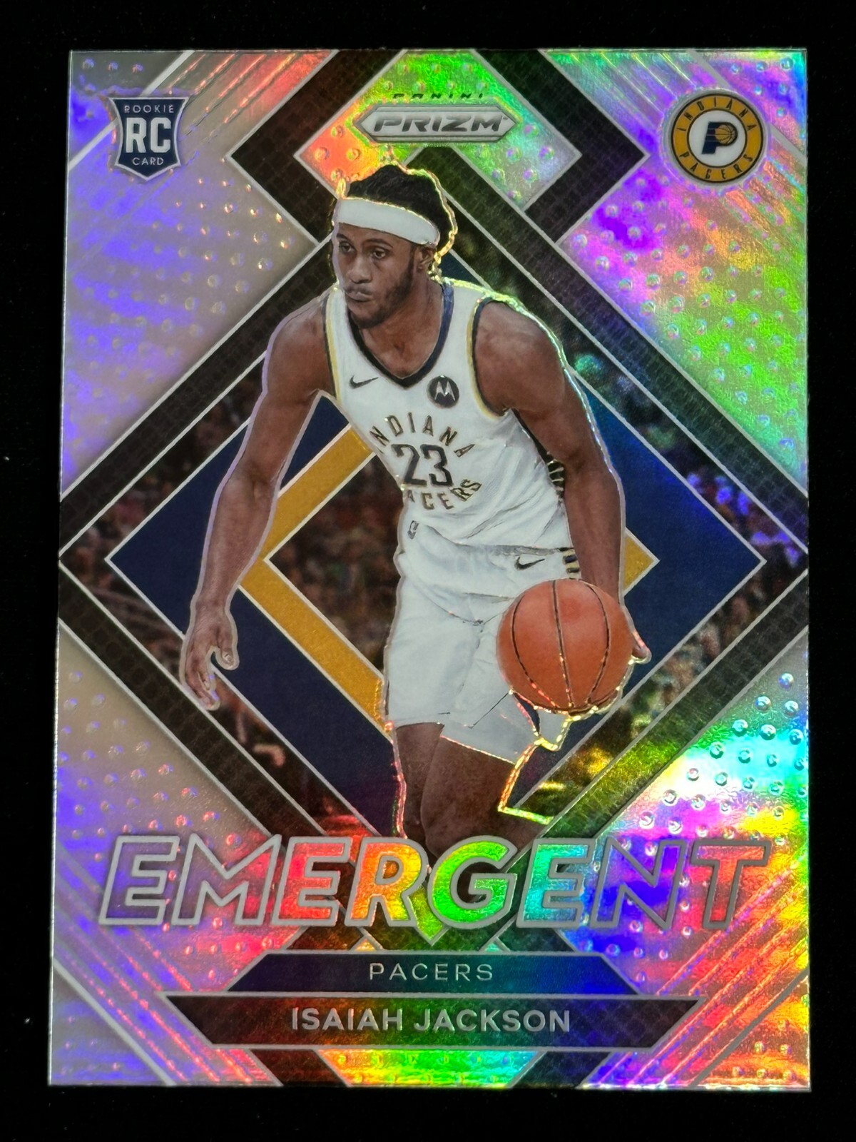 2021 Panini Prizm Emergent Silver RC Isaiah Jackson #2 Pacers Insert SP