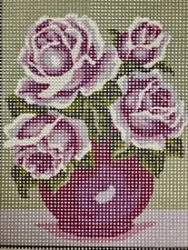 "Roses" Printed Needlepoint Tapestry  Canvas 3239