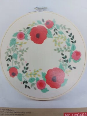 Stickerei Embroidery DIY Art Kit mit Ring Hoop Neu 20×20cm - Bild 1 von 4