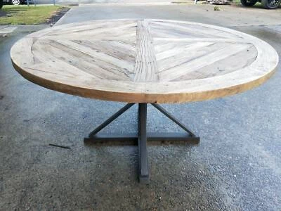 New Large Industrial Rustic Timber Round Dining Table 120cm Tables Gumtree Australia Liverpool Area Chipping Norton 1248455498 New Large Industrial Rustic Timber, Large Rustic Round Dining Table