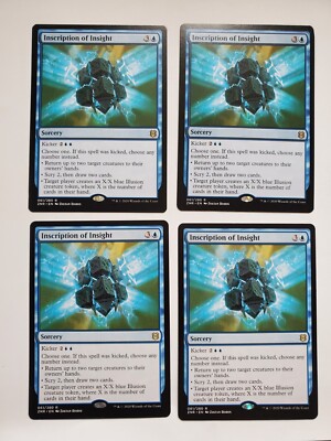 4x Inscription of Insight- Zendikar Rising - Near Mint - Magic the gathering