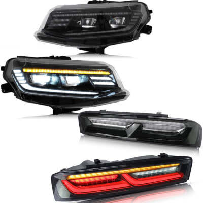 VLAND LED Scheinwerfer&Smoked Rückleuchten für Chevrolet Chevy Camaro 2016-2018