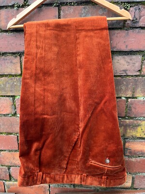 DeMina 100% Baumwolle Cord Herren Cordhose - Rost S 38'' 40'' 42''