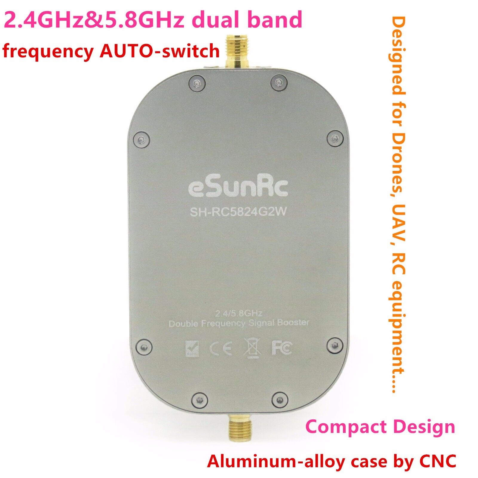 SUNHANS eSunRC 2000mW 33dBm 2.4GHz&5.8GHz dual-band UAV/ Drone/ RC WiFi Booster