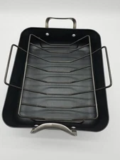 Calphalon Premier Hard Anodized Nonstick 16" Roaster with Rack Turkey Ham Roast 