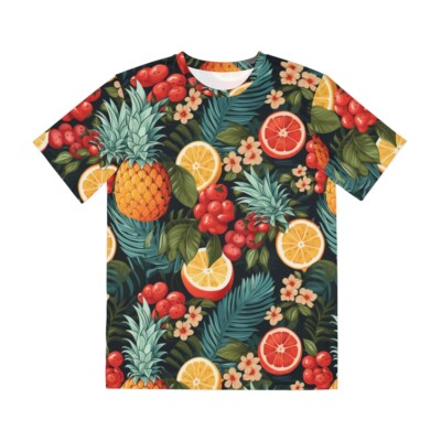 All Over Print T Shirt Beach Tropical Hawaiian Fruit Pineapple Summer Aloha