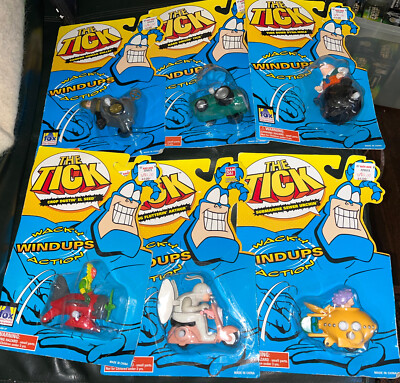 1995 Vintage VHTF  The Tick Complete Set of 6 Wacky Windups New!