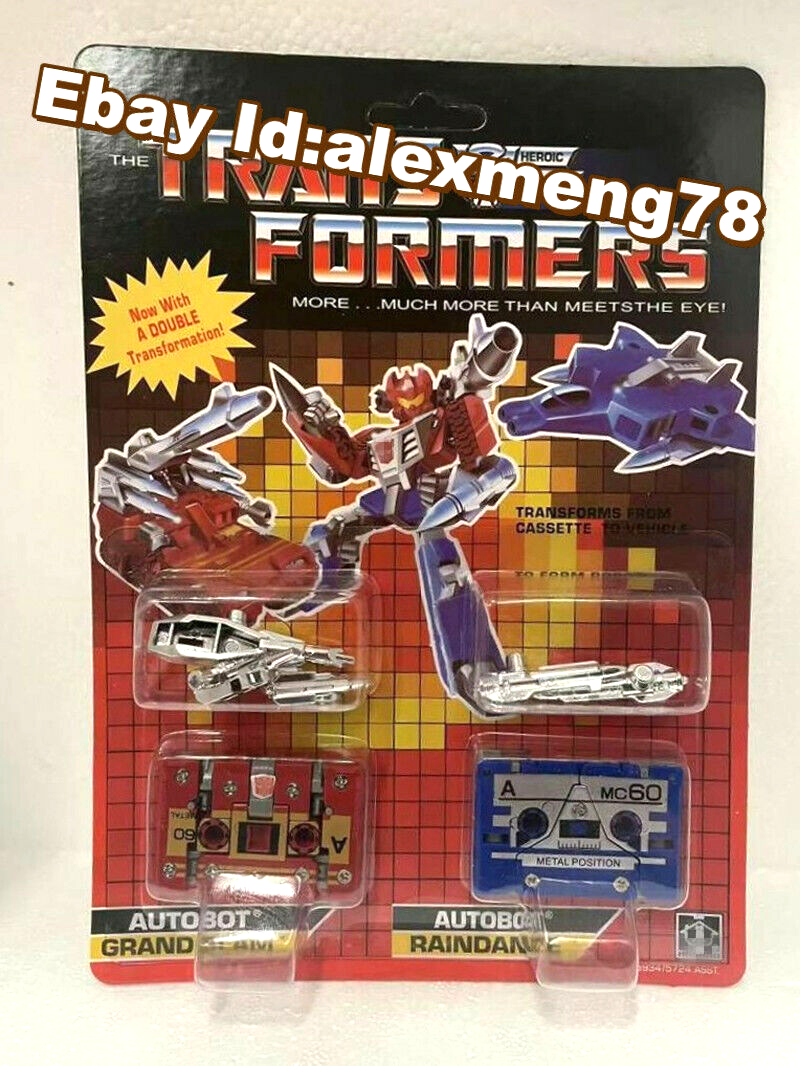 Transform G1 Autobots cassettes Grand Slam Raindance reissue brand Transform G1 Autobots cassettes Grand Slam Raindance reissue brand