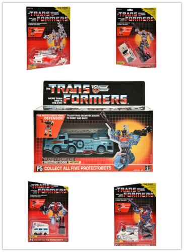 Transformers G1 Five PROTECTOBOTS FORME DEFENSOR STREETWISE/LAMES/PREMIERS SECOURS - Photo 1/19