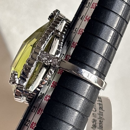 Park Lane Glamorous Ring Size 8 Citrine Tear Drop CZ SilverTone NWT In Box - Picture 21 of 24