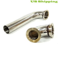 Turbo MVR 44mm V Band External Wastegate Inlet Outlet Elbow 90 degree Pipe Sets