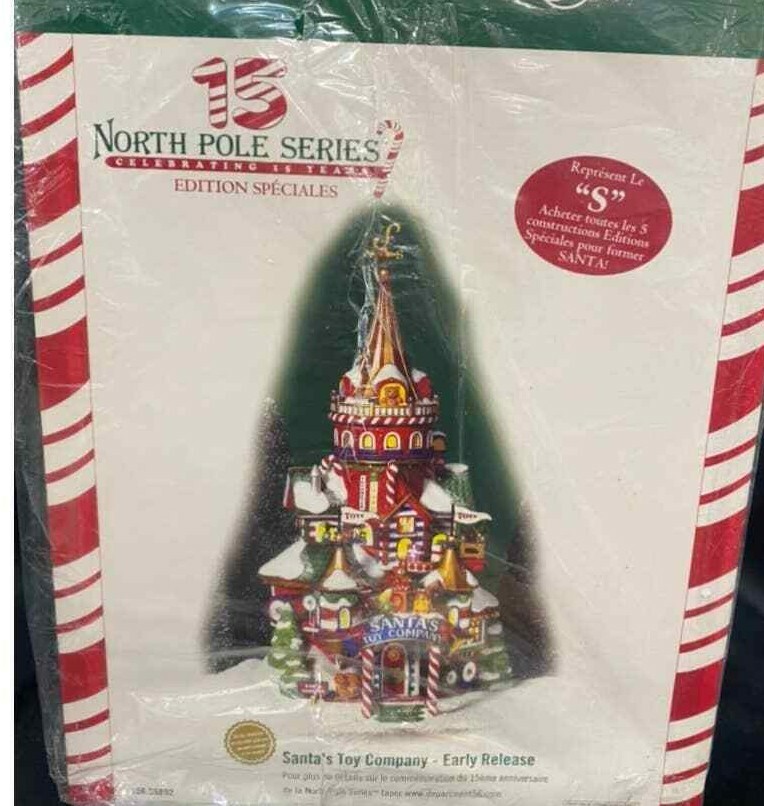 クリスマス　置物　NORTH POLE TOY SHOP Amusements Musical Village North Pole Toy Shop Lighted with Rotating T