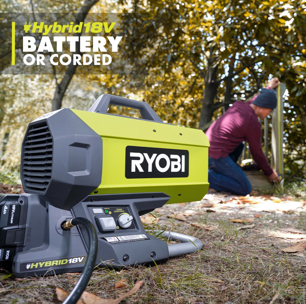 RYOBI ONE+ 18V Hybrid Forced Air Propane Heater - Tool Only - NEW IN BOX!  33287208715