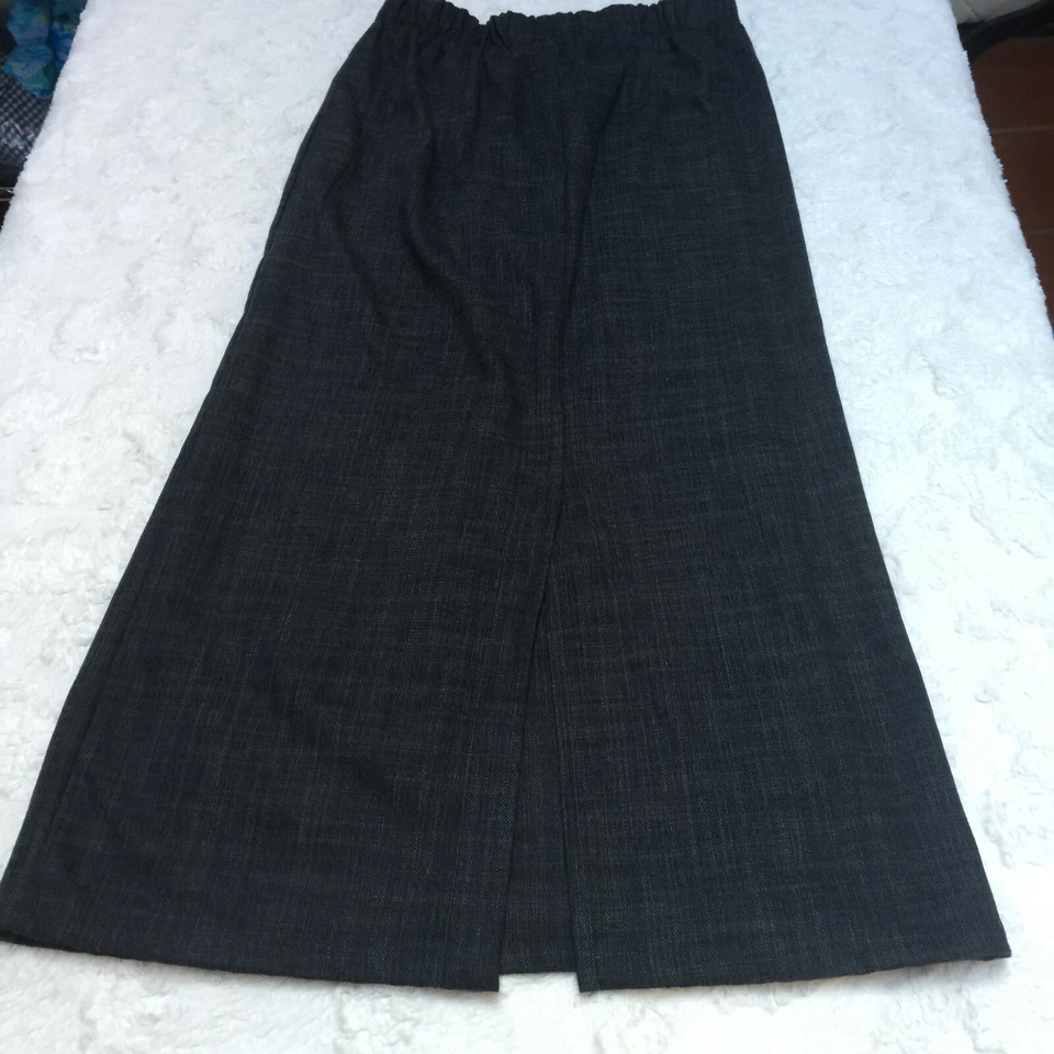 Falda midi Bryn Walker para mujer cintura elástica cambray línea A XS gris informal Foto 2 de 4