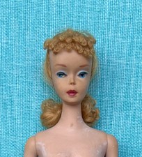 Vintage #4 Blonde Barbie Doll Solid TM Body TLC As-Is Project Restoration 1960s
