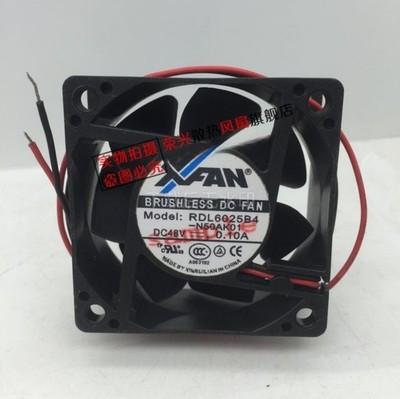XFAN RDL6025B4 DC48V 0.10A 6025 6CM 2-wire cooling fan *wq