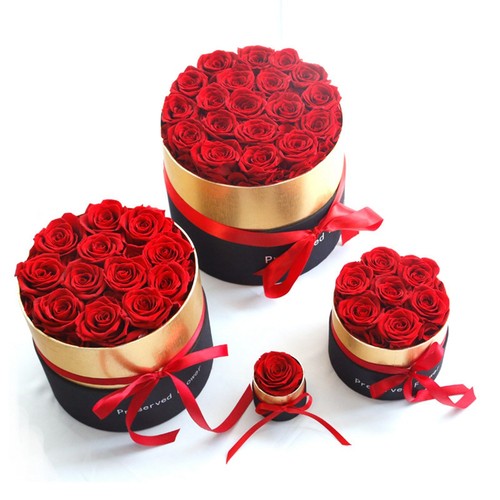 3X(Romantic Level A Eternal Rose in Box Gifts Wife Real Rose Preserved5117 - Picture 3 of 10