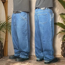 Vintage 90s Karl Kani New Life Baggy Jeans Y2K Skater Hip Hop Grunge 38x34
