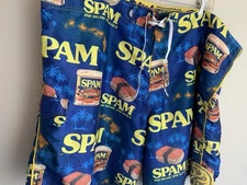Sz 54 Spam Hawaiian Island Creations Board Shorts Swim Trunks HIC Musubi Aloha