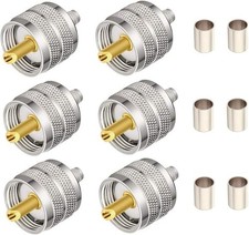 PL259 UHF Anschlussadapter 6 Stück RG58 LMR195 5