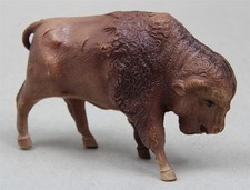 Vintage Delicate Celluloid Hollow Plastic Buffalo Bison Toy Figurine