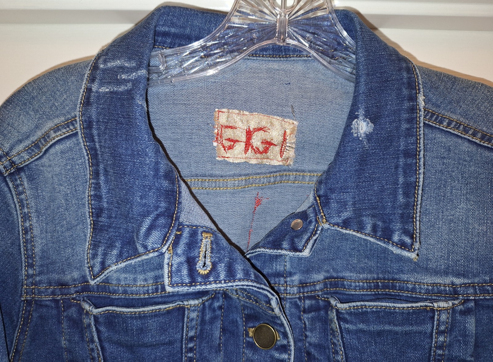 Boho GIGI Denim Jacket Customized Patchwork Tapes… - image 5