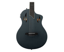 Ortega Guitars RTPSTD-SBK TourPlayer Thinline A/E Nylon - Satin Black - B-Stock