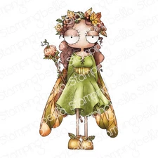 ODDBALL AUTUMN FAIRY-Stamping Bella Cling Rubber Stamp Craft-Pumpkin-Fall Leaves