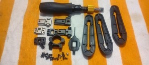 GUN RIFLE HARDWARE AND TORQUE SCREWDRIVER