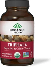 ORGANIC INDIA Triphala Capsules – USDA Organic | Herbal Digestive - 180 Capsules