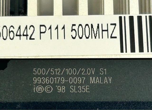 Intel SL35E Pentium III 500MHz 512KB 100MHz Slot 1 Processor CPU with Heatsink - Image 3 of 4