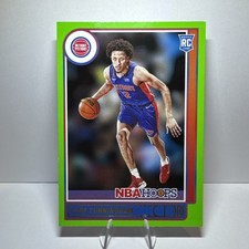 Cade Cunningham RC 2021-22 Panini NBA Hoops— Rookie Neon Green RC #201