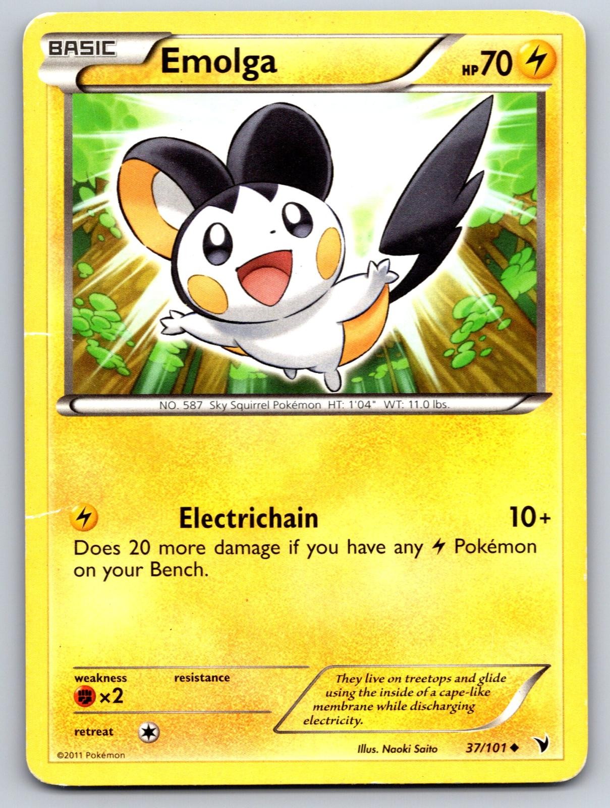 Emolga 37/101 Uncommon Noble Victories Pokemon Heavily Played