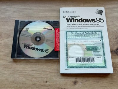 Microsoft Windows 95 OEM   Original CD mit Handbuch & Echtheitszertifikat (COA)