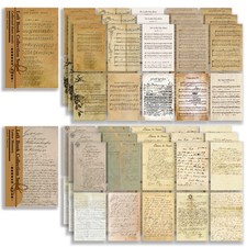 SIBLYMONA 120Pcs Vintage Scrapbooking Paper, Junk Journal Supplies , Aesthetic