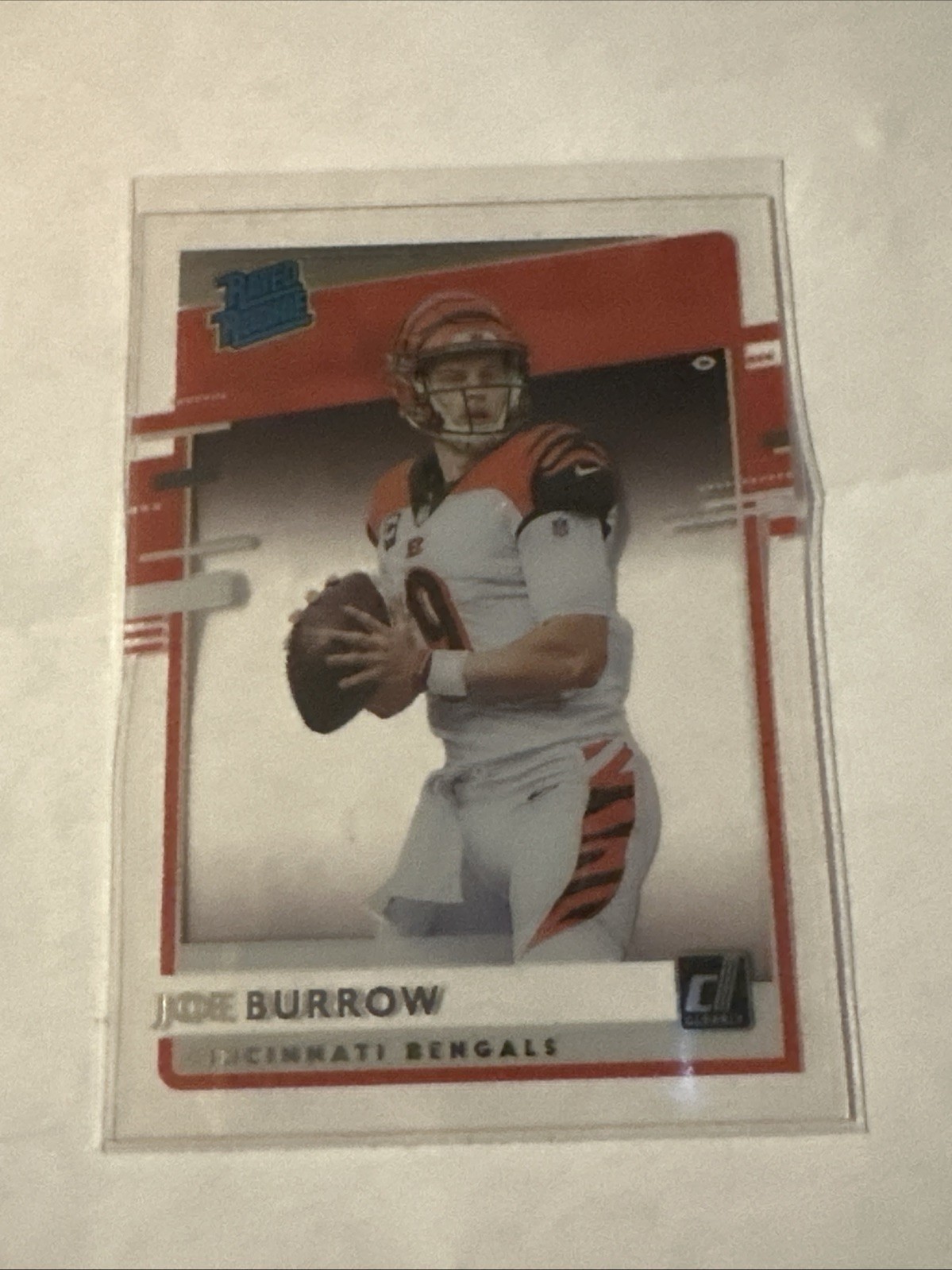 2020 Chronicles Donruss Clearly Joe Burrow Rated Rookie #RR-JB Bengals