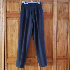 HERMAN GEIST 26x32 high waisted pleated wool dress pants black 8L woman's 8 tall