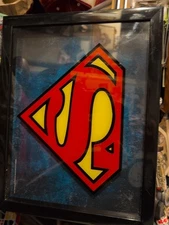 Framed S. DC 3D Art. Superman .14" Long,11" Wide..