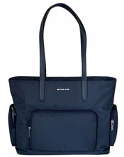 Michael Kors Khai LG Multifunction Laptop Pocket Tote Shoulder Bag Dark Navy