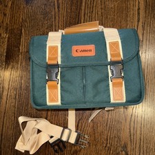 Canon Green Canvas Camera Bag Organizer, DSLR Carrying Case, Padded Carrier