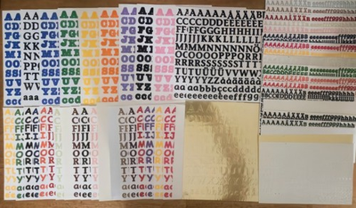 #ad Creative Memories ABC 123 BOLD SASSY CLASSY HEADLINE MONOGRAMS NEW $1.50